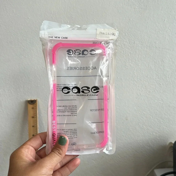 Clear Pink Bumper Case for iPhone 11 (6.1") - Picture 6 of 6